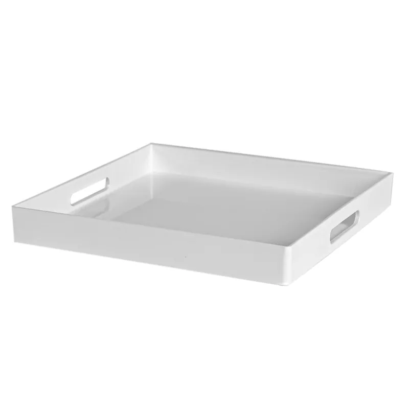 Square Serving Tray - 33cm - Melamine Serving Tray for Food & Drinks