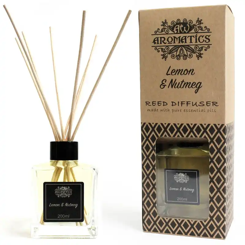 200ml Lemon & Nutmeg Essential Oil Reed Diffuser - KDMD