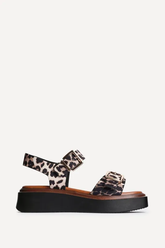 Preserve Leopard Flatform Sandals - Linzi