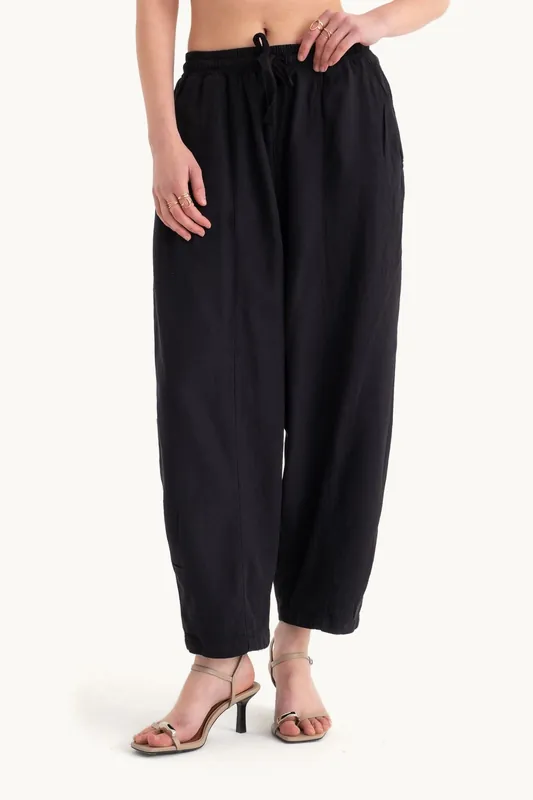 Mid Rise Drawstring Baggy Trousers - Hiccup