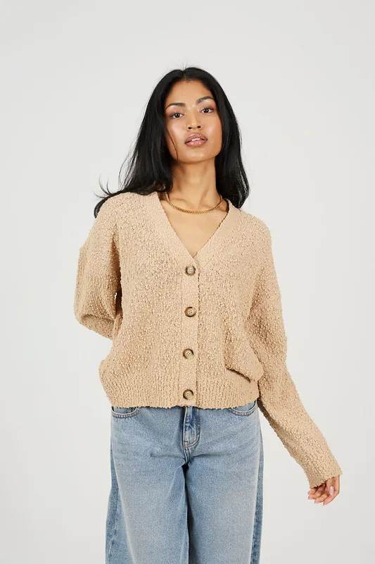 Textured Knit Cardigan - Brave Soul