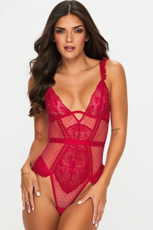 Entice Me Crotchless Teddy - Ann Summers