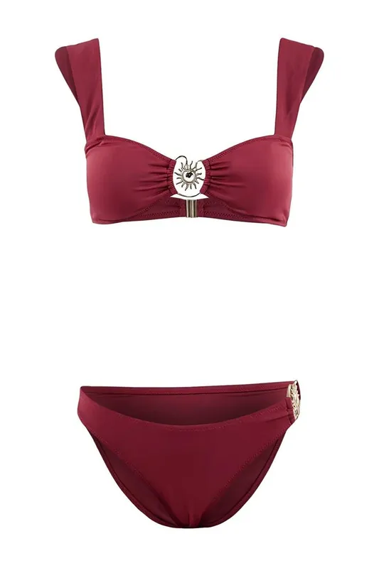 Underwired Bikini Set with Ring Detail and Wide Straps - WOVCOR