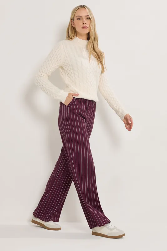 Tall Striped Wide Leg Trousers - Long Tall Sally