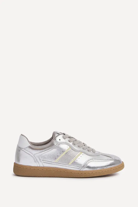 Vortex Silver Retro Style Trainers - Linzi