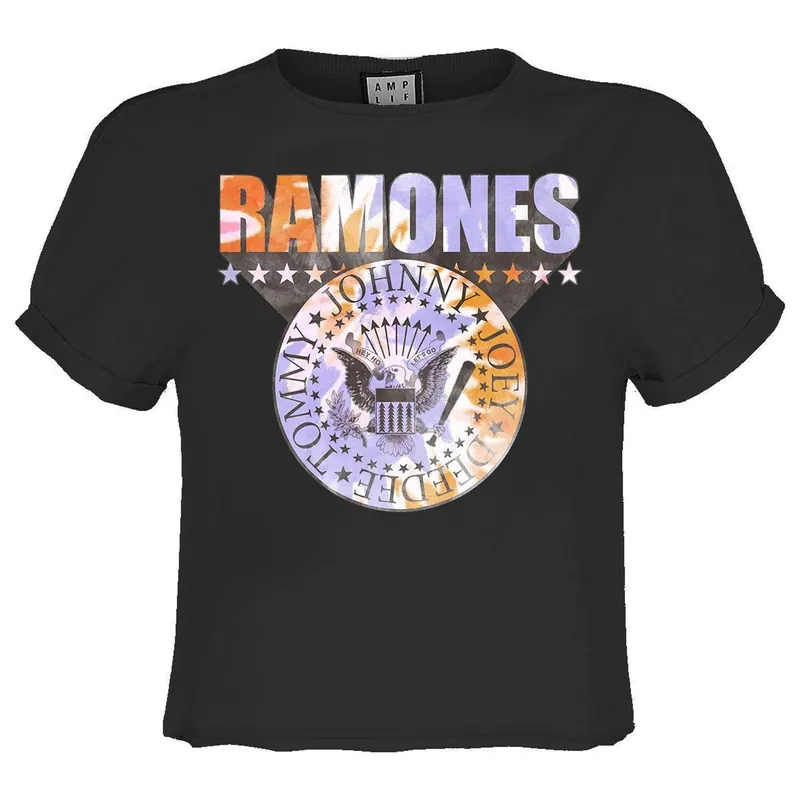 Shield Ramones Tie Dye Crop Top - Amplified