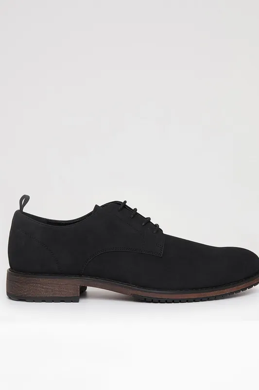 Faux Suede Derby Shoes - Threadbare