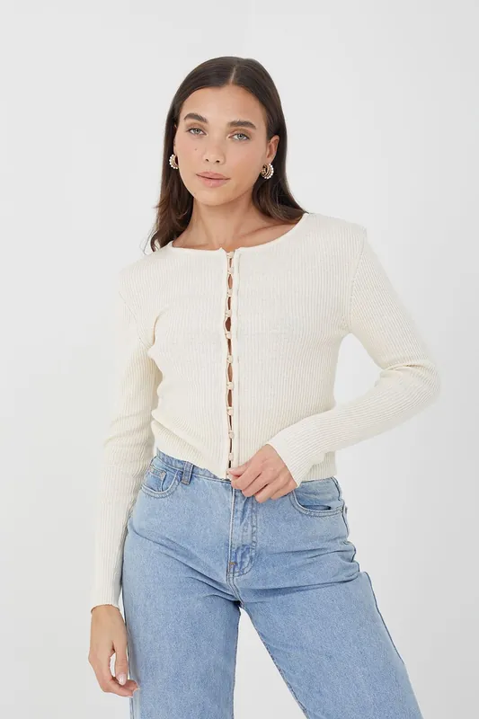 Ribbed Knitted Cardigan - Brave Soul