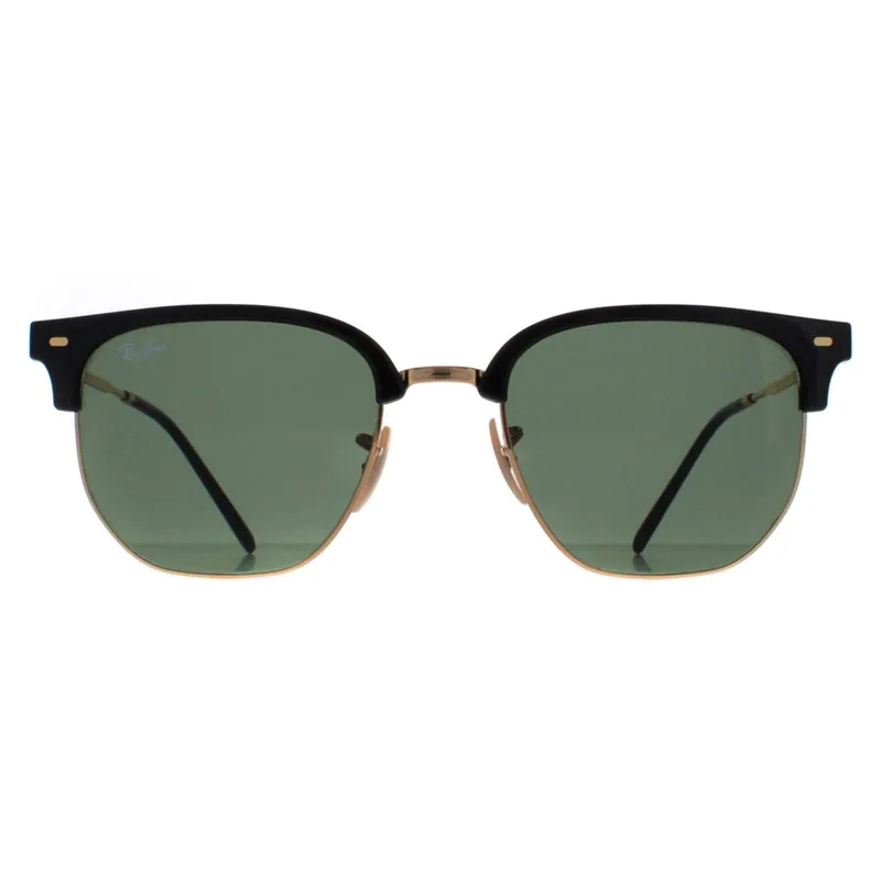 Square Black on Gold Green RB4416 New Clubmaster - Ray-Ban