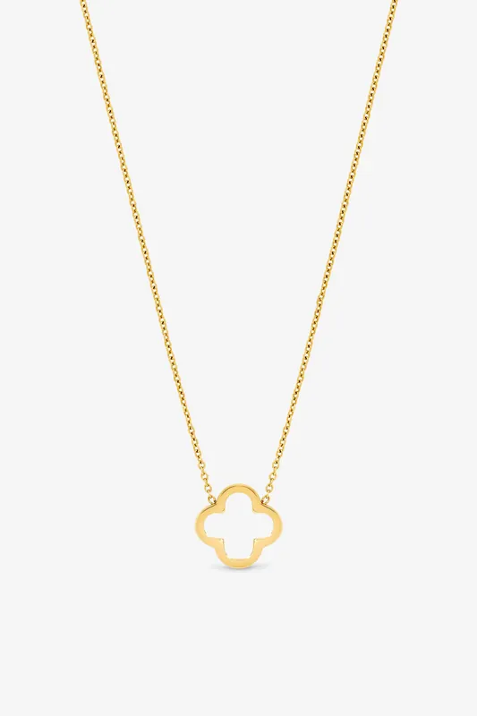 Waterproof Gold Plated Clover Pendant - Jon Richard