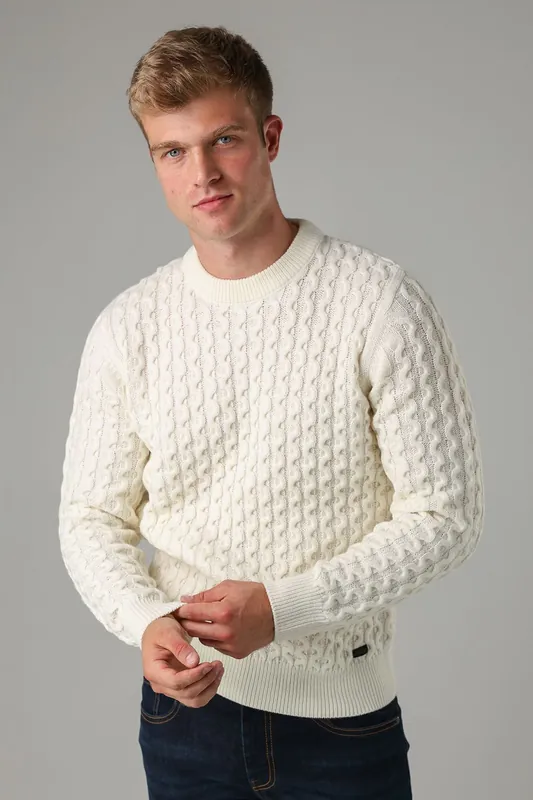 Crew Neck Wool Blend Jumper - Tokyo Laundry