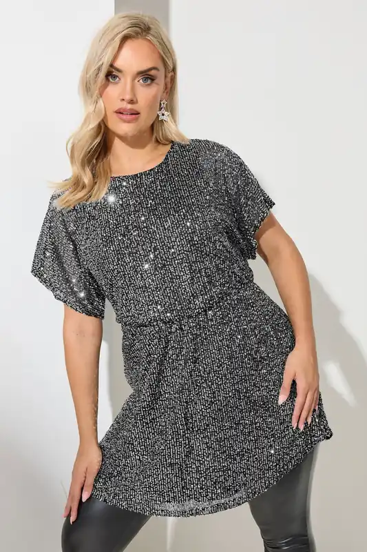 Peplum Sequin Top - Yours