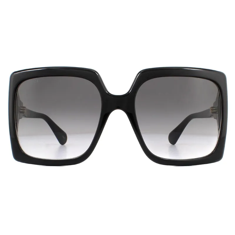 Square Black Grey Gradient Sunglasses - Gucci