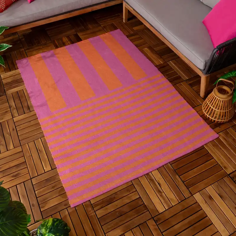 Deck Stripe Printed Indoor/Outdoor Rug - Furn