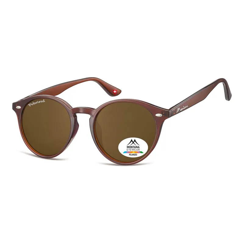 Round Transparent Brown Brown Polarized MP20 - montana