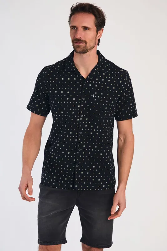 Cotton Printed Short Sleeve Shirt - Tokyo Laundry