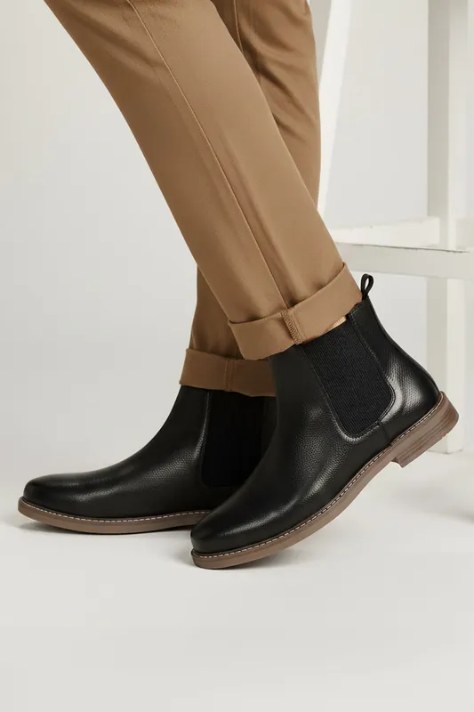 Mount Premium Leather Mens Chelsea Boots - Silver Street London