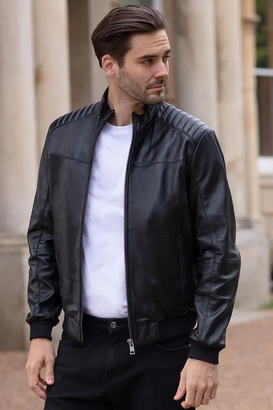 Firenze' Exquisite Real Leather Bomber Jacket - Ashwood Leather