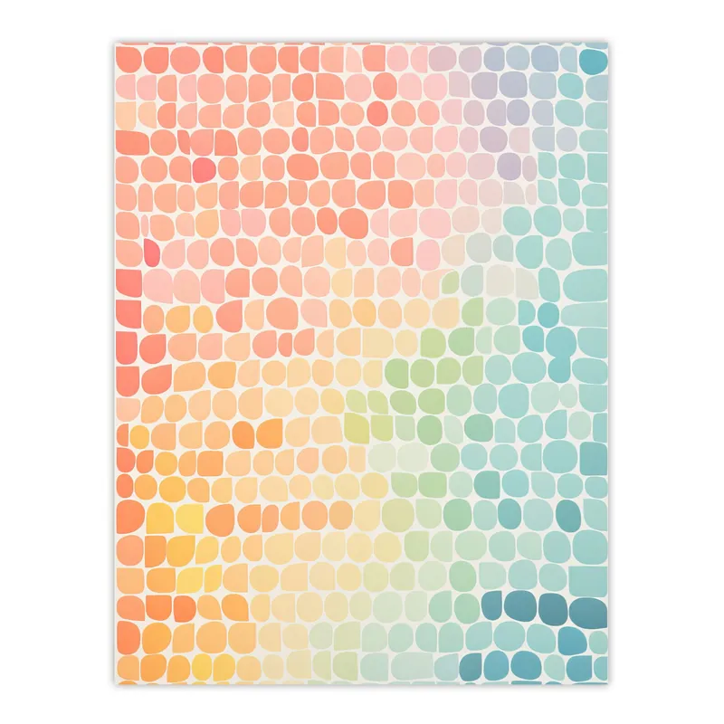 Sunset On Sea Gradient Pastel Abstract Artwork Geometric Minimalist Unframed Wall Art Print Poster Home Decor Premium - Artery8