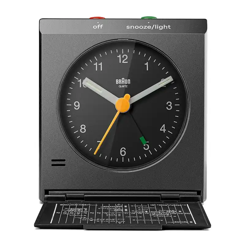 Travel World Timer Analogue Clock - Braun