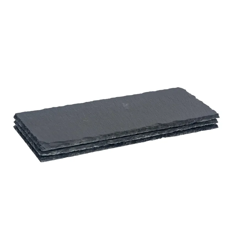 Rectangle Slate Dinner Plates 29 x 12cm Pack of 3 - Argon Tableware