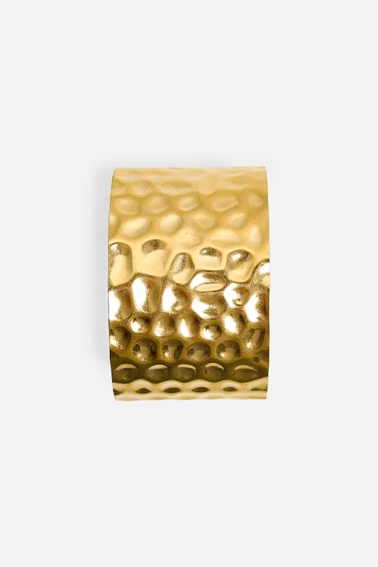 Textured Gold Plated Cuff - Public Desire
