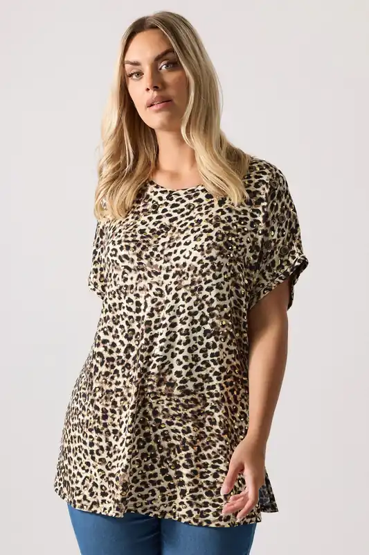 Leopard Drop Shoulder Top - Yours