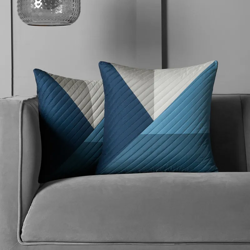 2 Pack Geometric Pinsonic Cushion Covers - 45 x 45cm