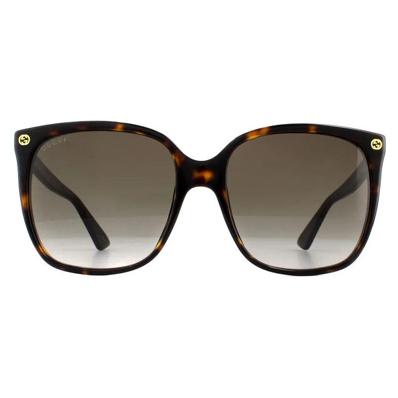 Cat Eye Havana Grey Gradient Sunglasses - Gucci