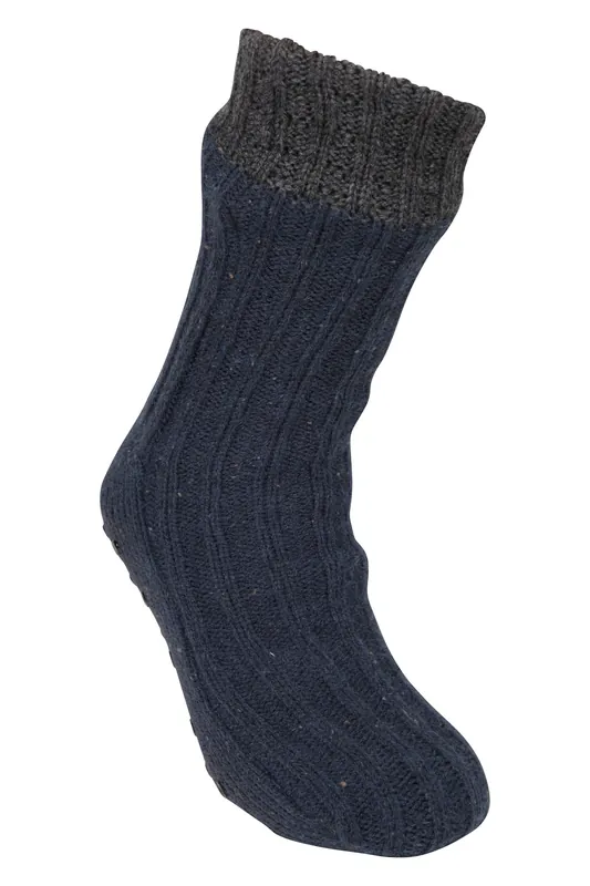 Plush Fur Lined Warm Lightweight Non-Slip Grippy Thermal Slipper Socks