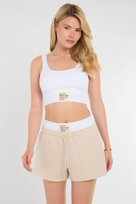 Ribbed Sports Bralet and Shorts Co-ord