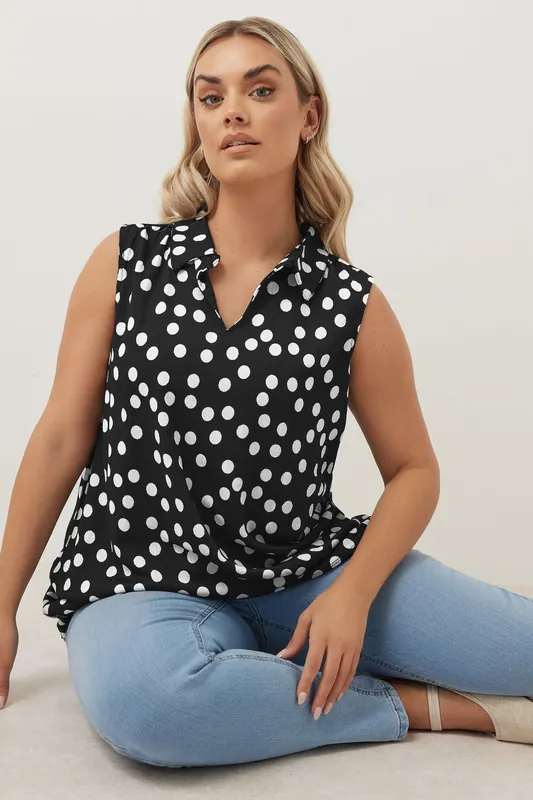 Textured Dot Swing Vest Top - Yours