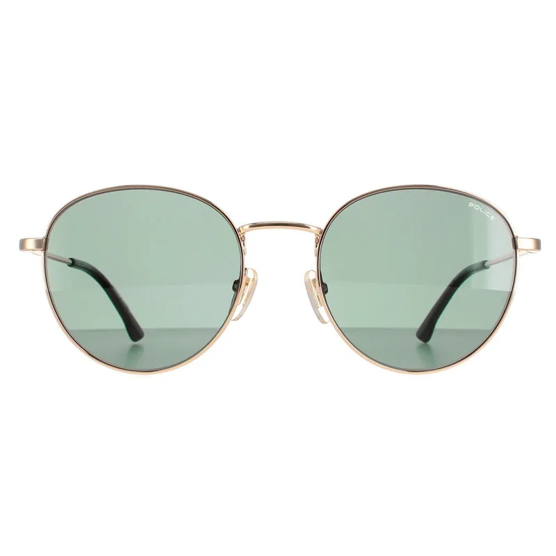 Round Shiny Rose Gold Grey Green SPL971 Tuxedo 2 - Police