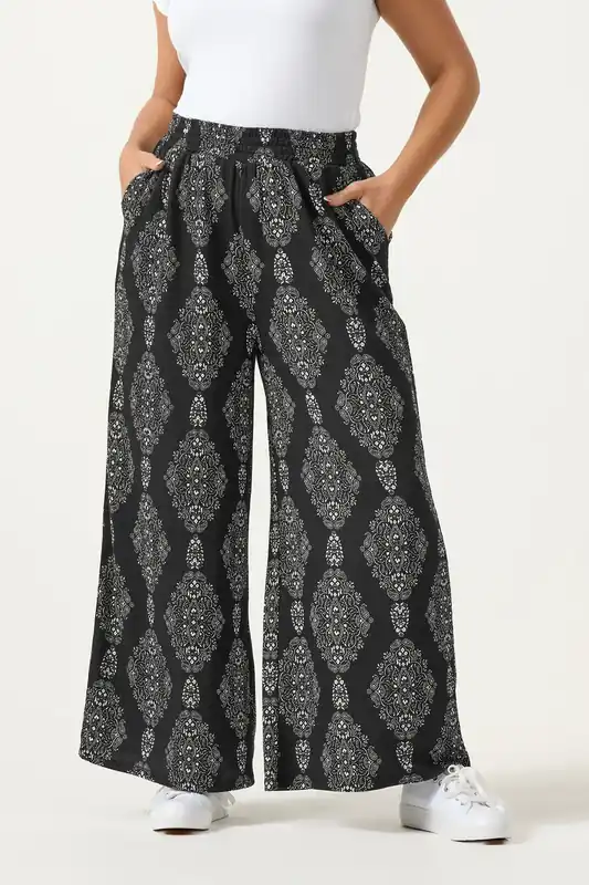 Paisley Textured Trousers - Yours