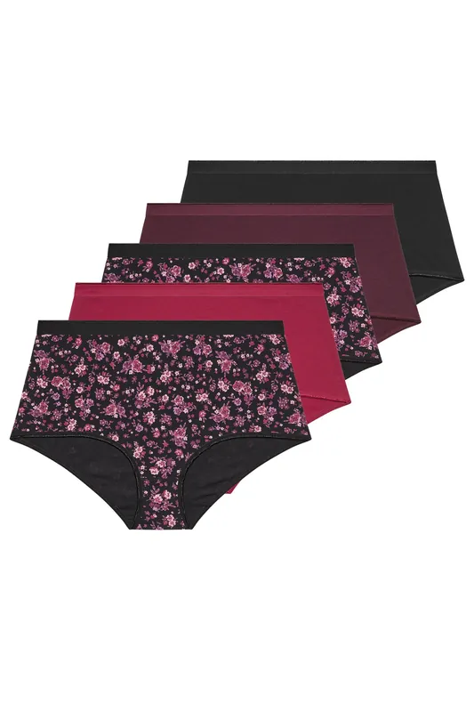 5 Pack Floral Full Briefs - Yours