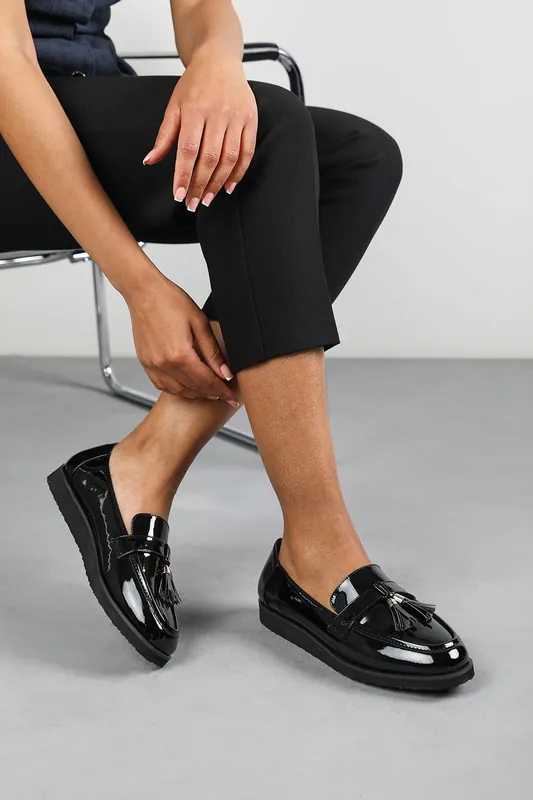 Lucy' Wide Fit Tasseled Loafers - Where's That From