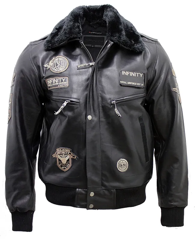 Leather US Air Force Bomber Jacket-Wellington