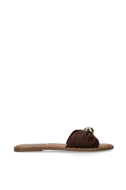 Dipsy Brown Suede' Suede Sandals - STEVE MADDEN