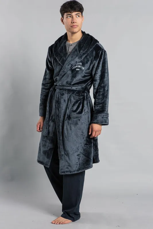 Plush Dressing Gown with Hood - Tokyo Laundry