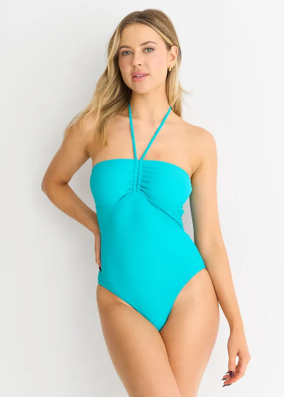Aqua Bandeau Costume - Gini London