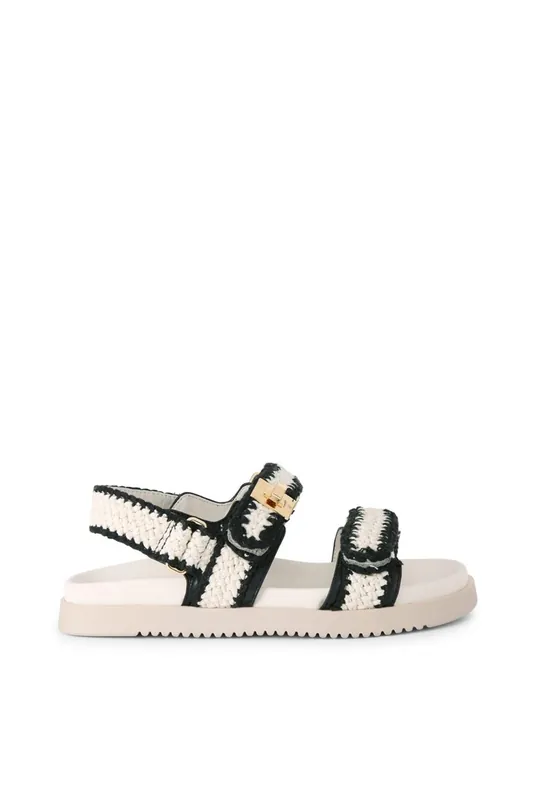 Mona Black White' Sandals - STEVE MADDEN