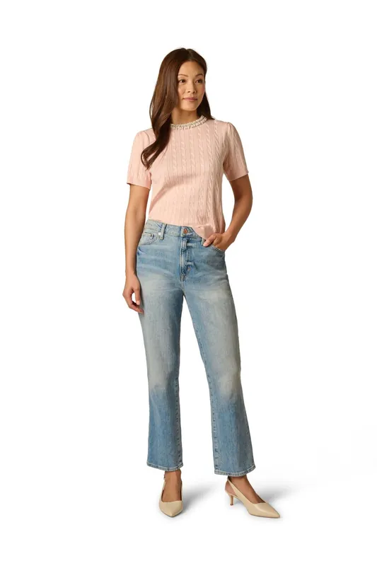 Embellished Neck Pullover - Adrianna Papell