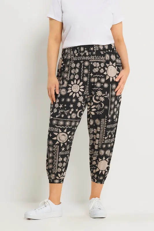 Celestial Cropped Harem Trousers - Yours