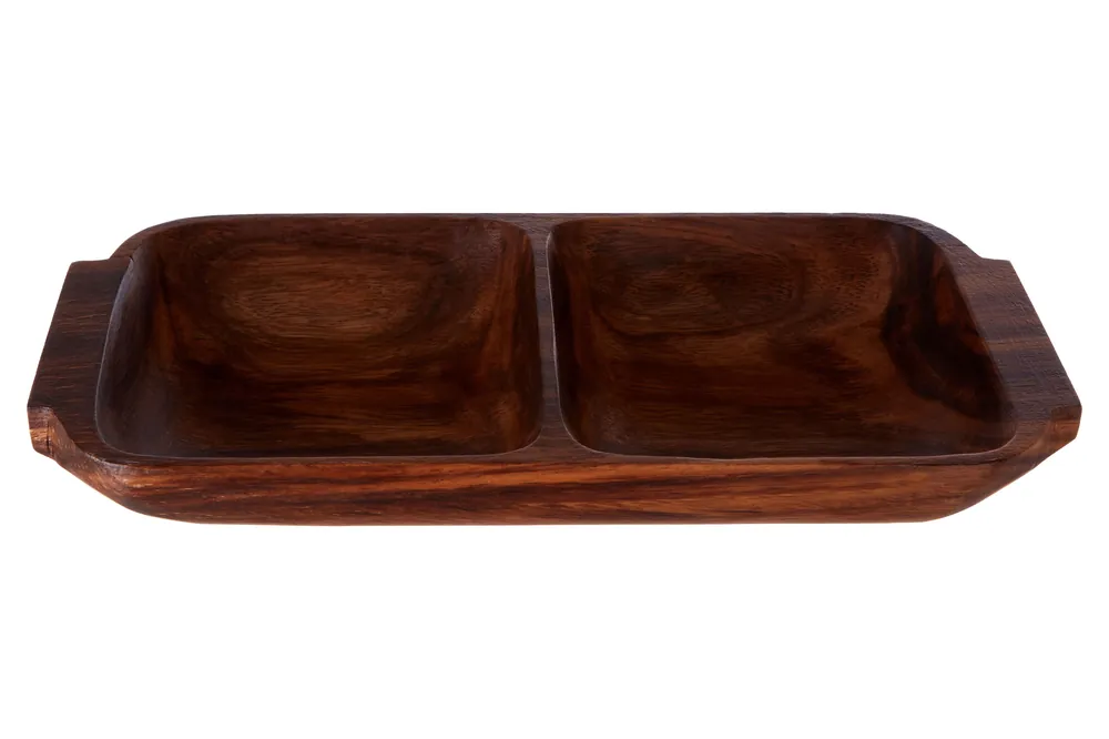 Kora Two Section Serving Dish With Handles - Orsina