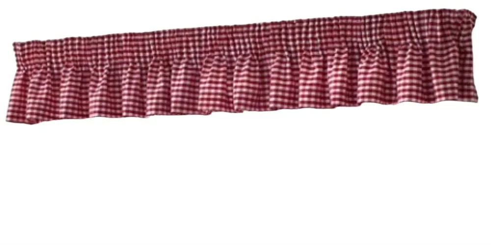 Gingham Red Checked Pelmet - Alan Symonds
