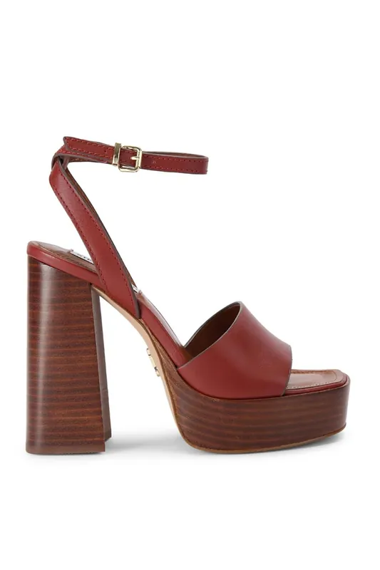 Floria Brown' Leather Heels - STEVE MADDEN