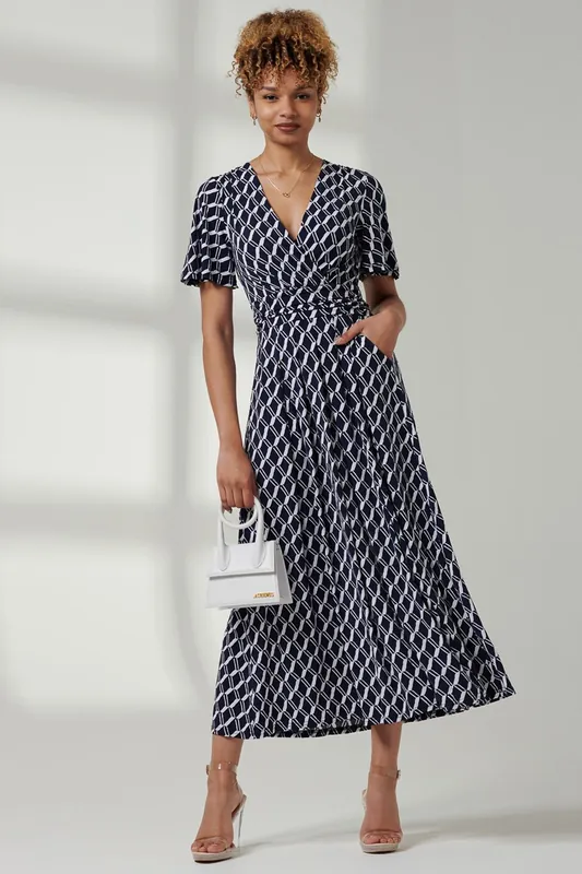 Jaylynn Flare Sleeve Jersey Maxi Dress - Jolie Moi