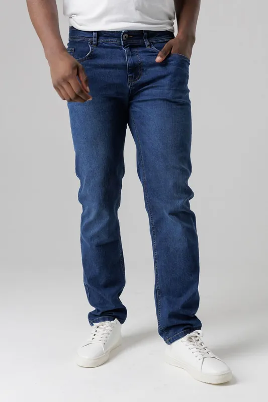 Straight Fit Cotton Blend Jeans - Tokyo Laundry
