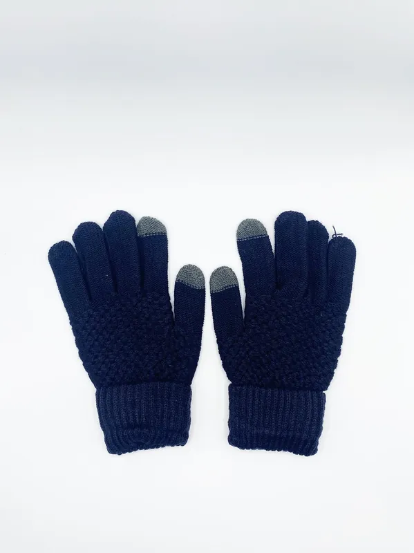 Textured Touchscreen Knitted Gloves - SVNX
