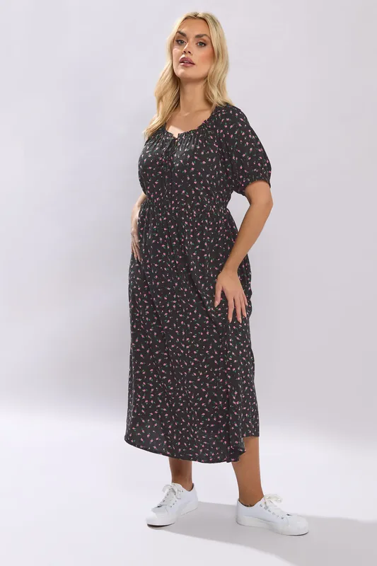 Ditsy Floral Midi Dress - Yours